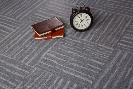 Eco - Friendly Glossy PVC Carpet Flooring / Grey Pvc Flooring 457.2mmx457.2mm
