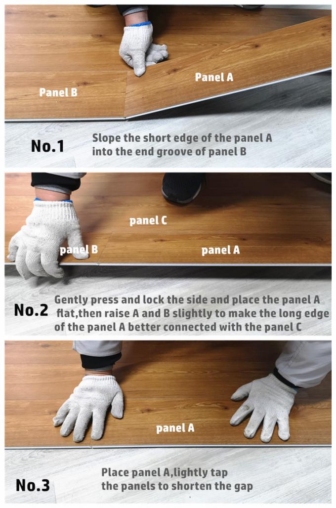 Wood Grain Resilient Click Pvc Vinyl Plank Flooring Hot Hydraulic