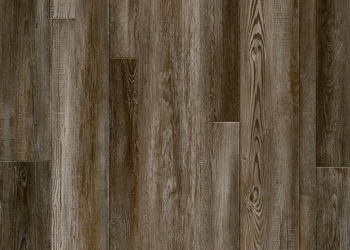 Oak Wood Pvc Floor Mat , Non - Abrasive Pvc Vinyl Flooring Scratch Resistance
