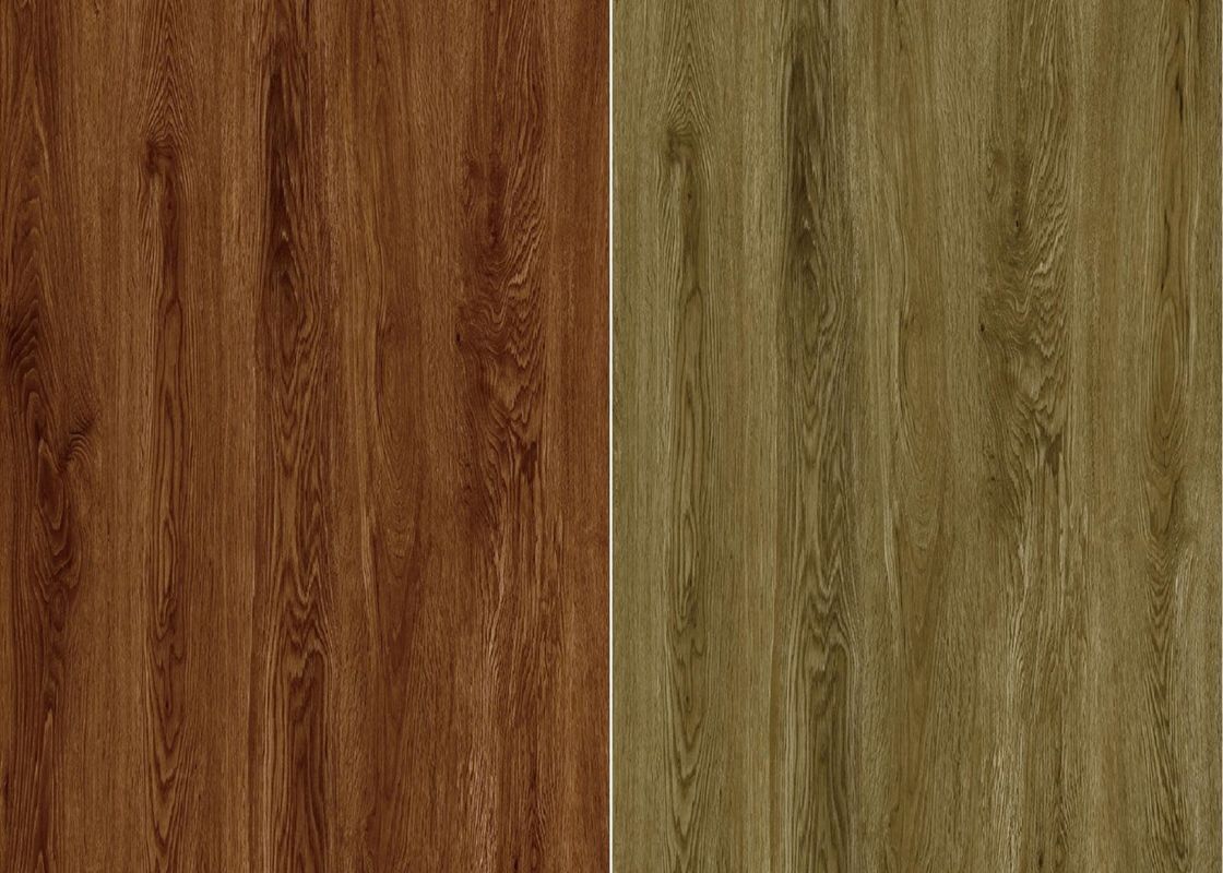 Wood Grain Surface Texture Sheet Vinyl Flooring PVC Material SGS / CE Certification