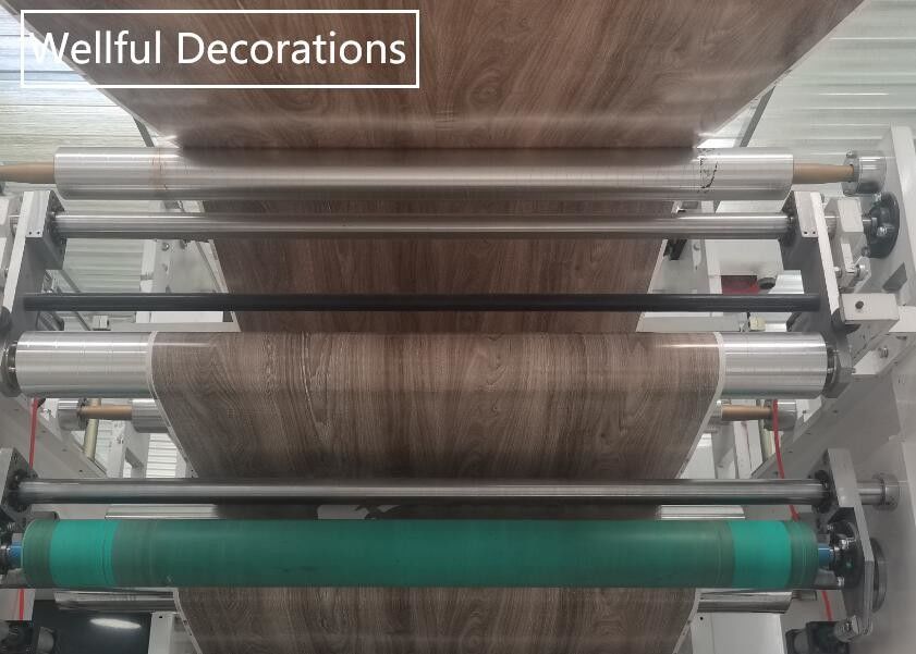 Dark Wood Grain Ink Transfering PVC Film For Flooring Decoration